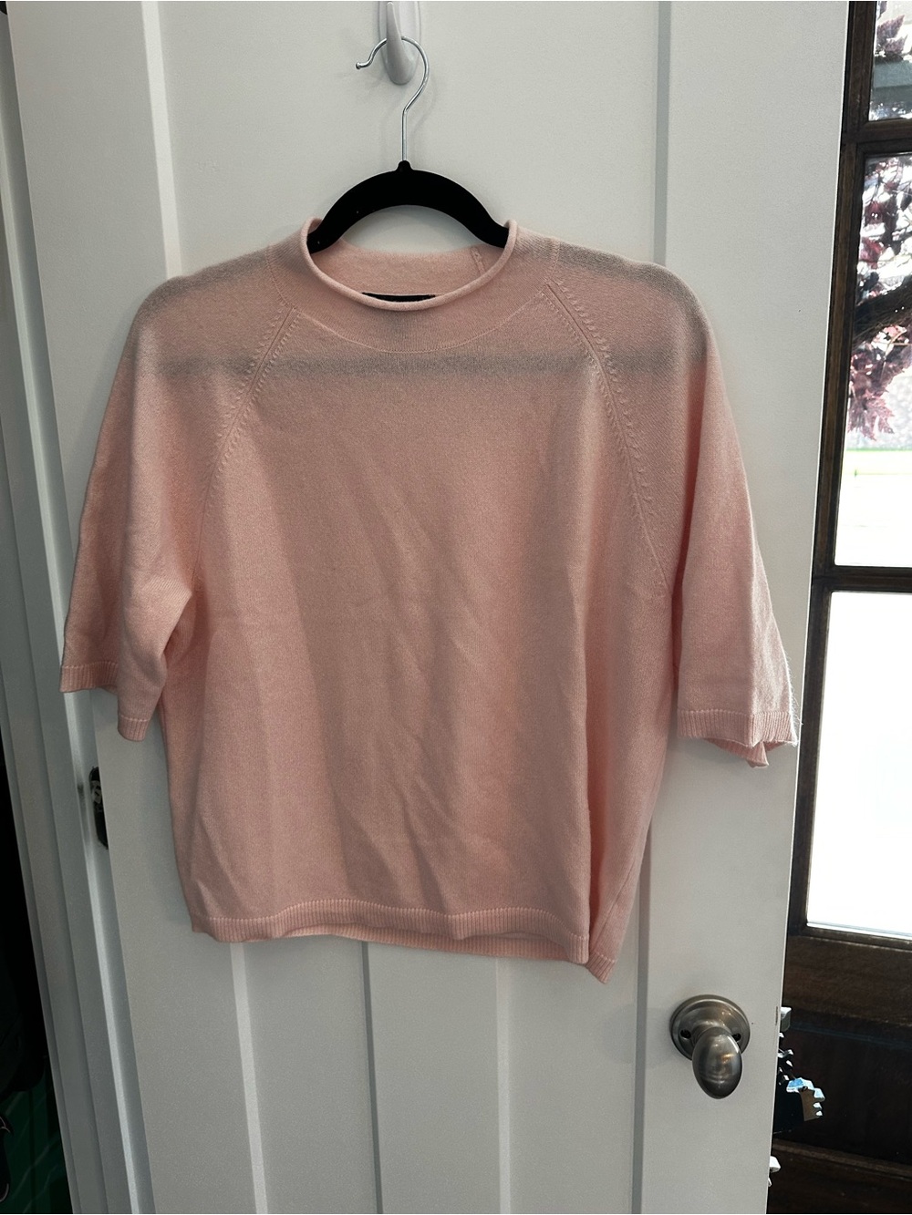 Ann Taylor Cashmere Pink Short-Sleeve Sweater